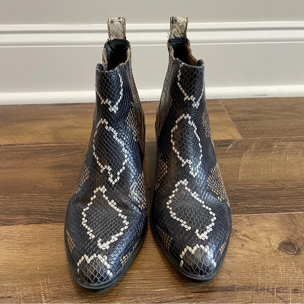 Python Snakeskin Print Boots - Picture 3 of 7